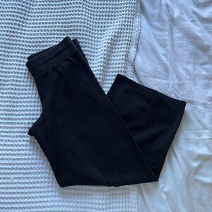 Varley Black Cropped Wide-Leg Pants